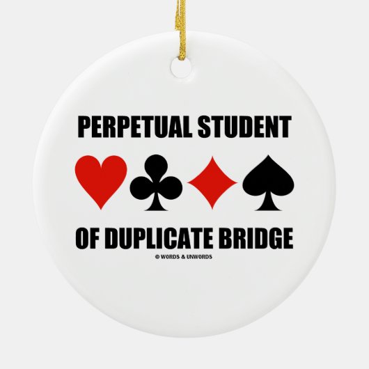 Student der Duplikatbrücke (Card Anzug) Keramik Ornament (Hinten)