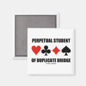 Student der Duplikatbrücke (Card Anzug) Magnet (Vorderseite/Rückseite)