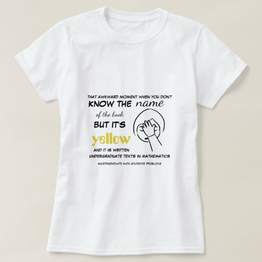 Student der Mathematik in der Grundschule hat gelb T-Shirt (Design vorne)