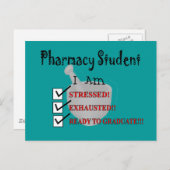 Student der Pharmazie "Bereit zum Studium!!!" Ankündigungspostkarte (Vorne/Hinten)