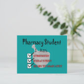 Student der Pharmazie "Bereit zum Studium!!!" Ankündigungspostkarte (Stehend Vorderseite)