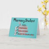 Student der Pharmazie "Bereit zum Studium!!!" Karte (Gelbe Blume)