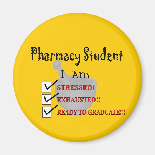 Student der Pharmazie "Bereit zum Studium!!!" Magnet (Vorne)