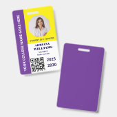Student der Universität für Lila Uni Ausweis (Vorder- & Rückseite)