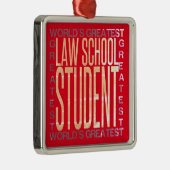 Student der weltbesten Jura Ornament Aus Metall (Rechts)