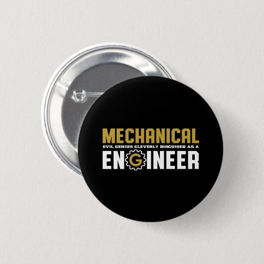 Student des Ingenieurs des Funny Mechanical Engine Button (Vorne & Hinten)