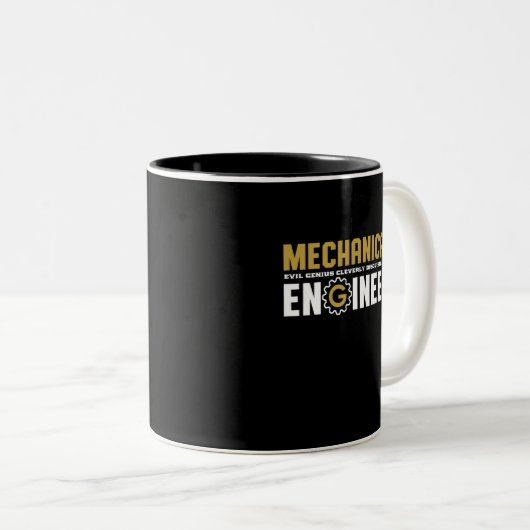 Student des Ingenieurs des Funny Mechanical Engine Zweifarbige Tasse (VorderseiteRechts)