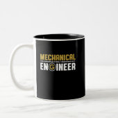 Student des Ingenieurs des Funny Mechanical Engine Zweifarbige Tasse (Links)