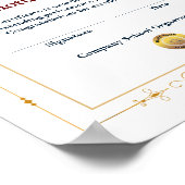 Student des Jahres Erfolgszeugnis Poster (Ecke)