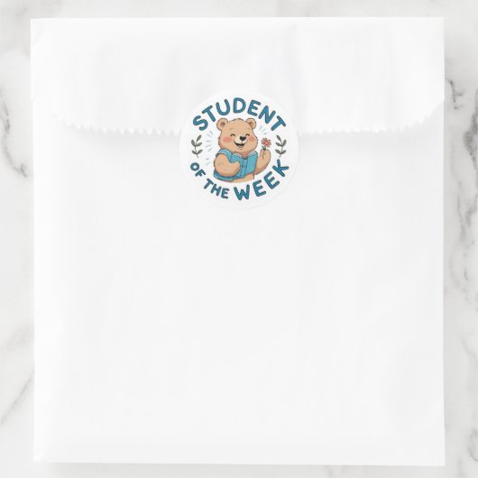 Student des Week Bear Reward Sticker Set (Tasche)