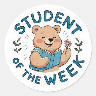 Student des Week Bear Reward Sticker Set