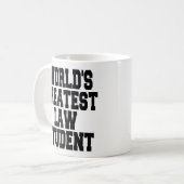 Student des weltbesten Rechts Kaffeetasse (Vorderseite Links)