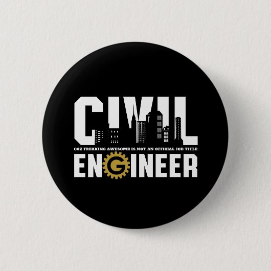 Student des Zivilen Ingenieurs Zivil Engineering Button (Vorderseite)