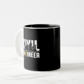 Student des Zivilen Ingenieurs Zivil Engineering Zweifarbige Tasse (Vorderseite Links)