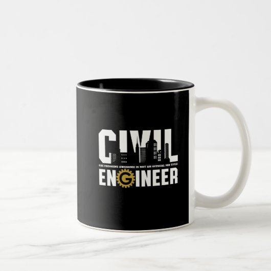 Student des Zivilen Ingenieurs Zivil Engineering Zweifarbige Tasse (Rechts)