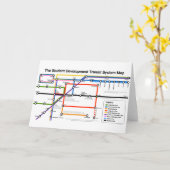 Student Development Transit System Map Card Karte (Gelbe Blume)