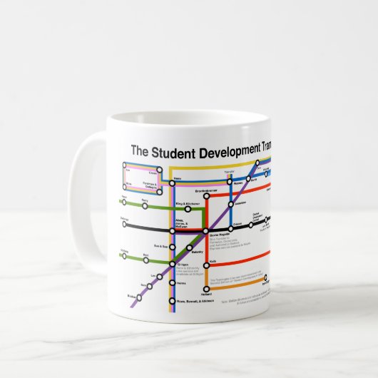 Student Development Transit System Map Mug Kaffeetasse (Vorderseite Links)