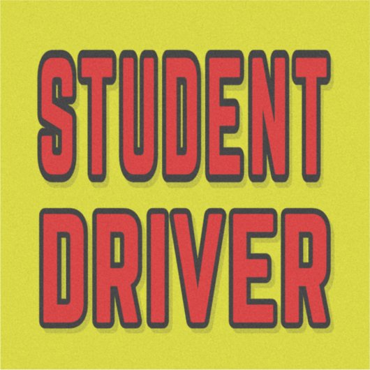 Student Driver Aufkleber (Vorderseite)