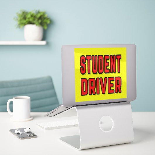Student Driver Aufkleber (Laptop auf Schreibtisch)