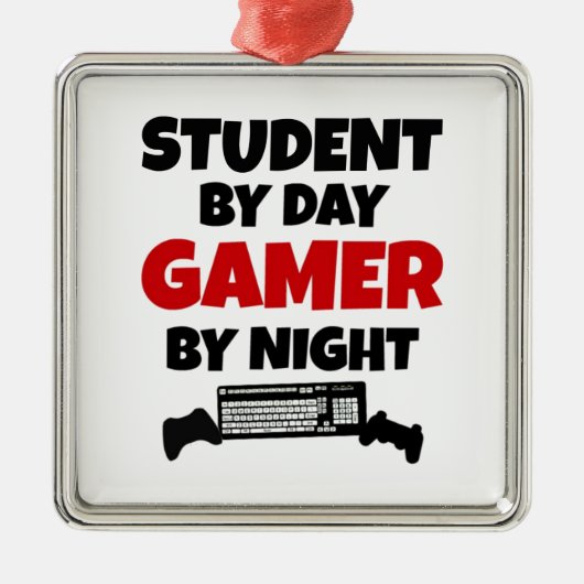 Student Gamer Ornament Aus Metall (Vorne)