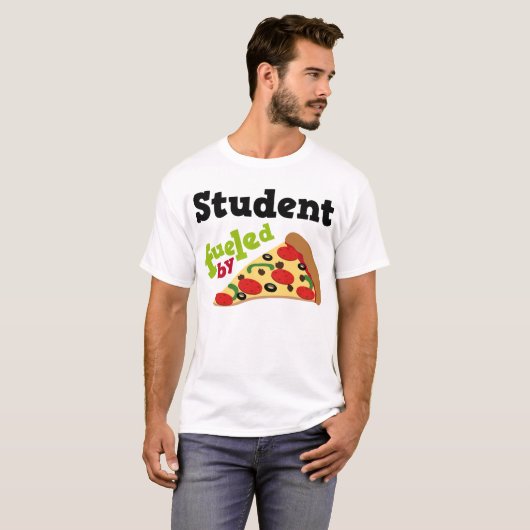 Student getankt durch Pizza T-Shirt (Vorne ganz)