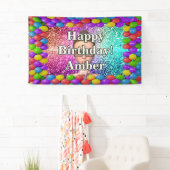 Student Girl Personalisierter Charakter Geburtstag Banner (Insitu)