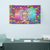 Student Girl Personalisierter Charakter Geburtstag Banner (Messeveranstaltung)