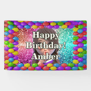 Student Girl Personalisierter Charakter Geburtstag Banner