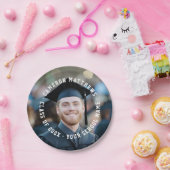 Student graduation photo college jersey font pappteller (Party)