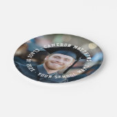 Student graduation photo college jersey font pappteller (Schrägansicht)