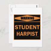 Student Harpist Postkarte (Vorne/Hinten)
