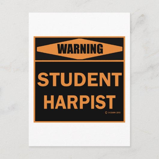Student Harpist Postkarte (Vorderseite)