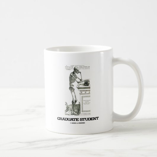 Student im Aufbaustudium (Skelett) Kaffeetasse (Rechts)