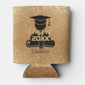 Student - Klasse 20XX - Gold Glitzer Dosenkühler (Vorderseite)