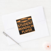 Student Mandolin Player Runder Aufkleber (Umschlag)
