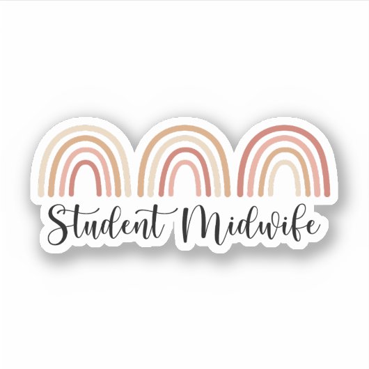 Student Midfrau, Midwifery Student Aufkleber (Vorderseite)