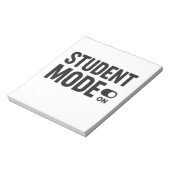 Student Mode On – Funny Study Motivation Notizblock (Rotiert)