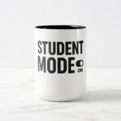 Student Mode On – Funny Study Motivation Zweifarbige Tasse (Mittel)