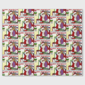 Student Naughty List Yellow Geschenkpapier (Flach)