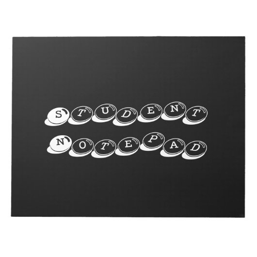 Student Notepad druckt Stilvolles Schreiben von 40 Notizblock (Vorderseite)