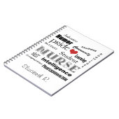 Student Nurse-Attribute+Herz/Personalisieren Name Notizblock (Linke Seite)