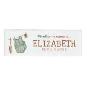 Student Nurse Doctor Midfrau Hospital Boho Baby Namenschild (Vorderseite)