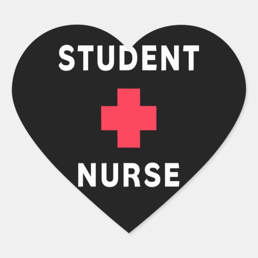 Student Nurse Herz-Aufkleber (Vorderseite)