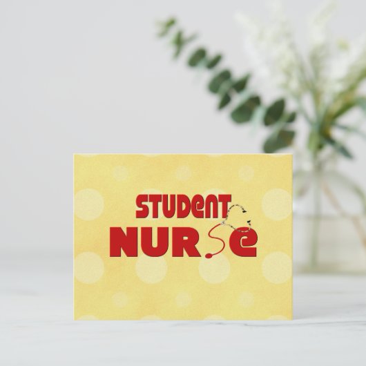 Student Nurse Postkarte (Stehend Vorderseite)