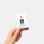 Student Nurse Practitioner DNP Red Foto QR Code Ausweis (Handheld)