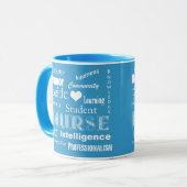 Student Nurse Pride Attributes/Aqua Blue Tasse (Vorderseite Links)