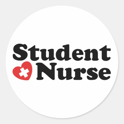 Student Nurse Runder Aufkleber (Vorderseite)