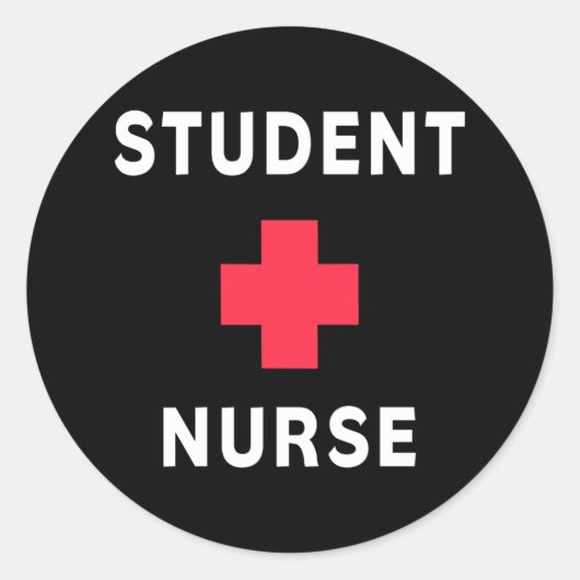 Student Nurse Runder Aufkleber (Vorderseite)