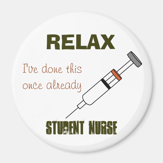 Student Nurse Vaccine Magnet (Vorne)