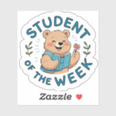 Student of the Week Bear Reward Sticker (Blatt)